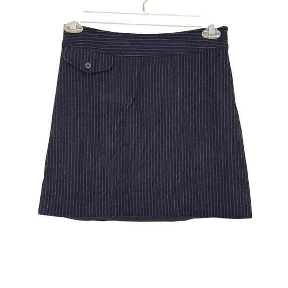 Banana Republic Dresses & Skirts - Banana Republic Womens Wool Blend Preppy Black Pinstripe Skirt Size 4 Academia ￼